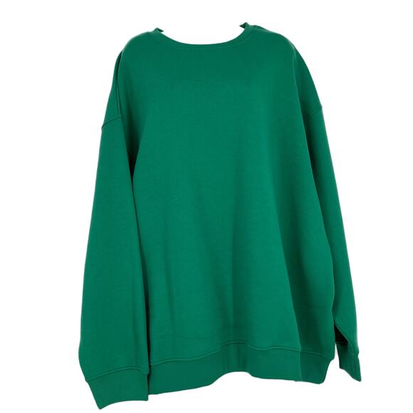 Nasty Gal Plus Size Crew Neck Oversized Sweat Shirt in Green Size 14 - Picture 3 of 7